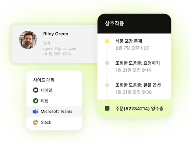 Zendesk 통합 티켓 관리 화면